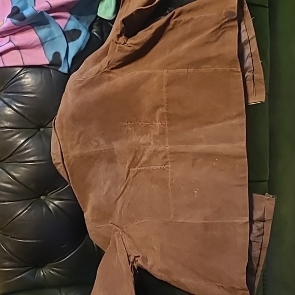 Real Tan Suede Leather Jacket by JL Studio size 24w - Picture 7 of 9